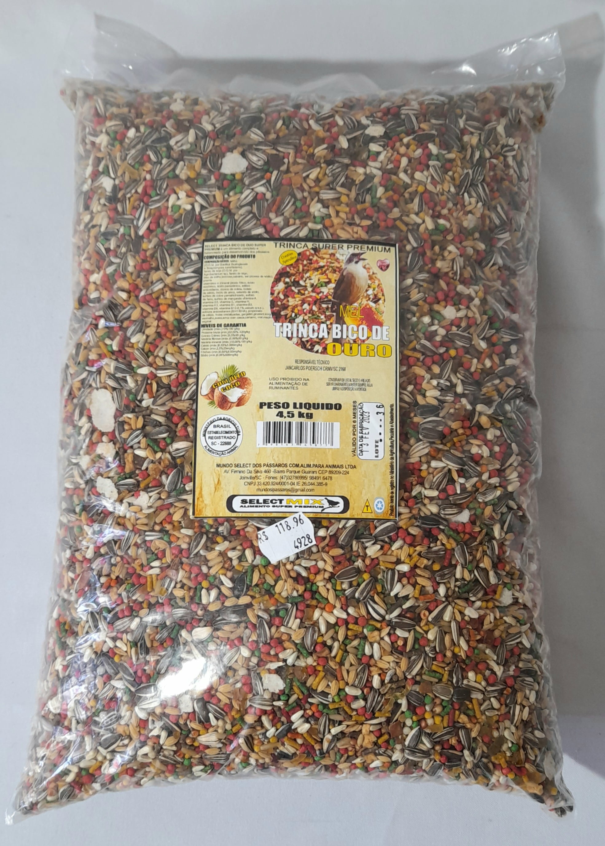 SELECT MIX TRINCA BICO DE OURO SUPER PREMIUM 4,5KG 