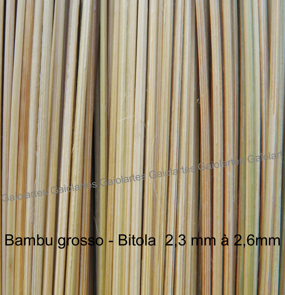Palito de bambu grosso - bitola 2,3mm à 2,6mm- 1000 unidades