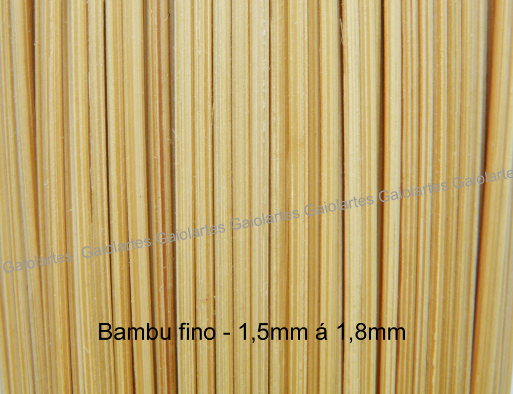 Palito de bambu fino especial - Bitola 1,4 à 1,6mm - 1000 unidades